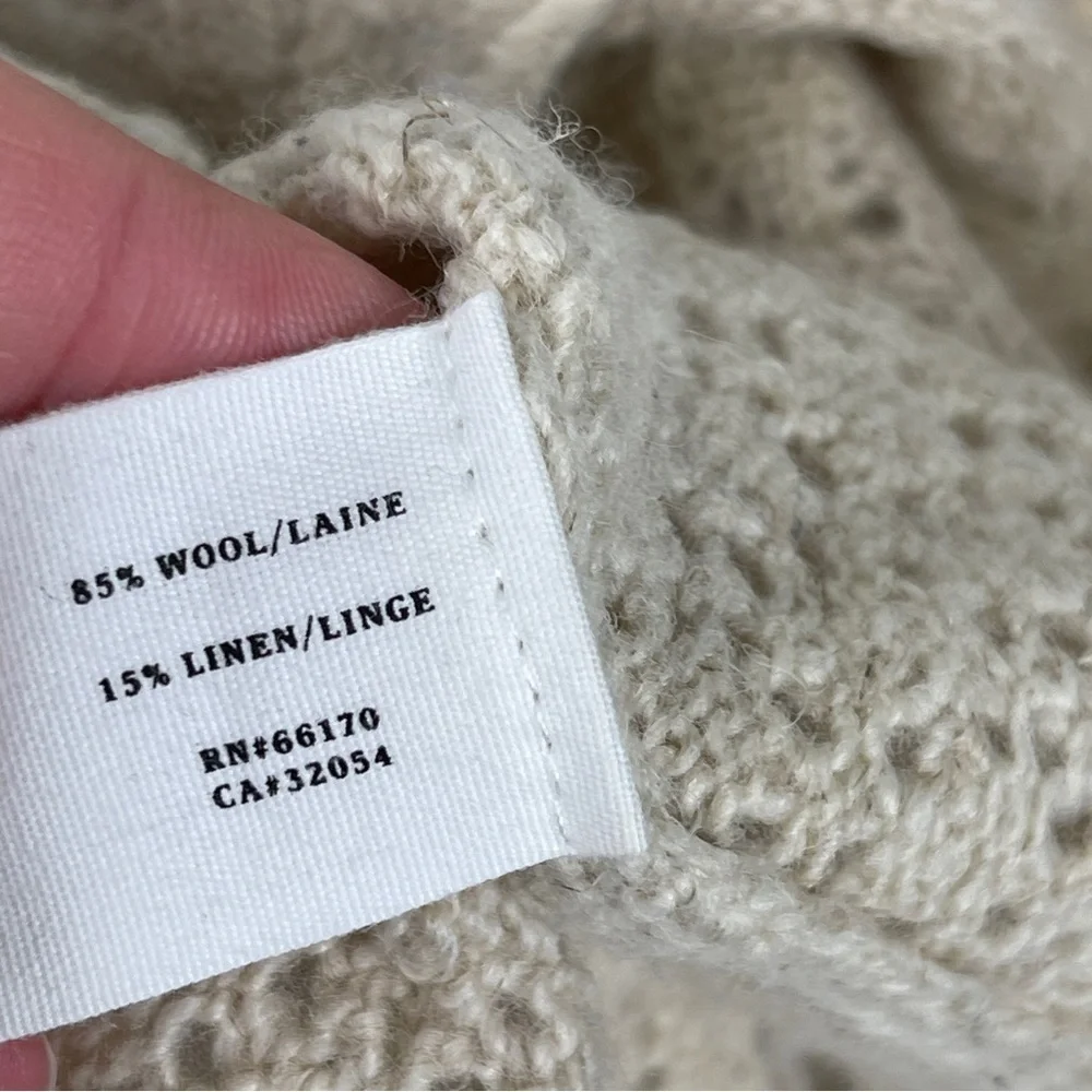 Anthropologie Sparrow Wool Linen Tunic Sweater Small